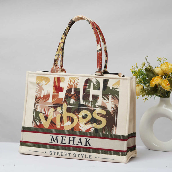 Stylish Women's Canvas Beach Box Tote Bag - Uncommongifts.in